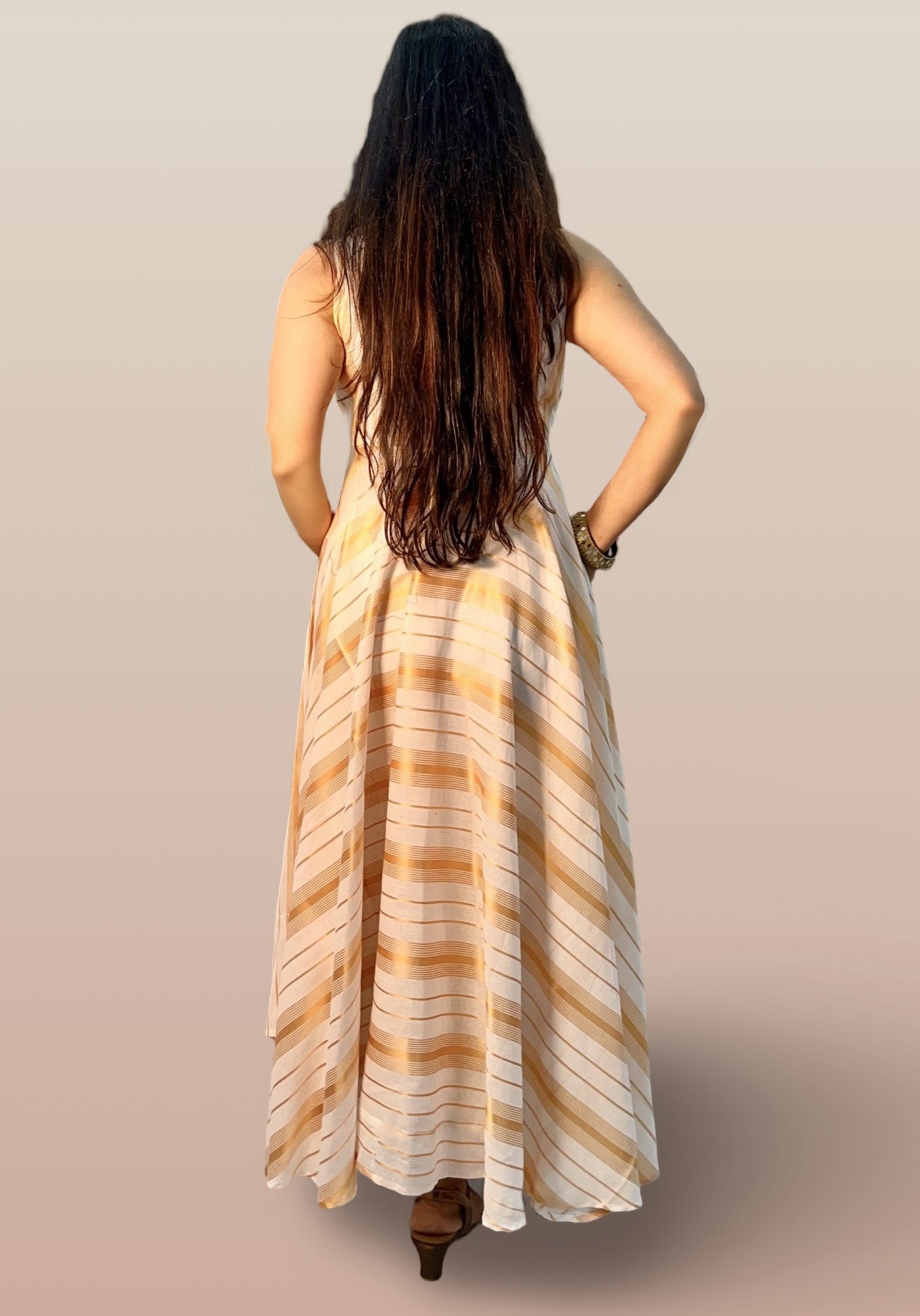 Cotton Long Elegant Indo-western style full flared tunic