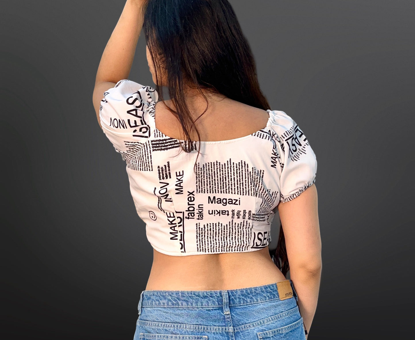 Printed Wrap Crop top