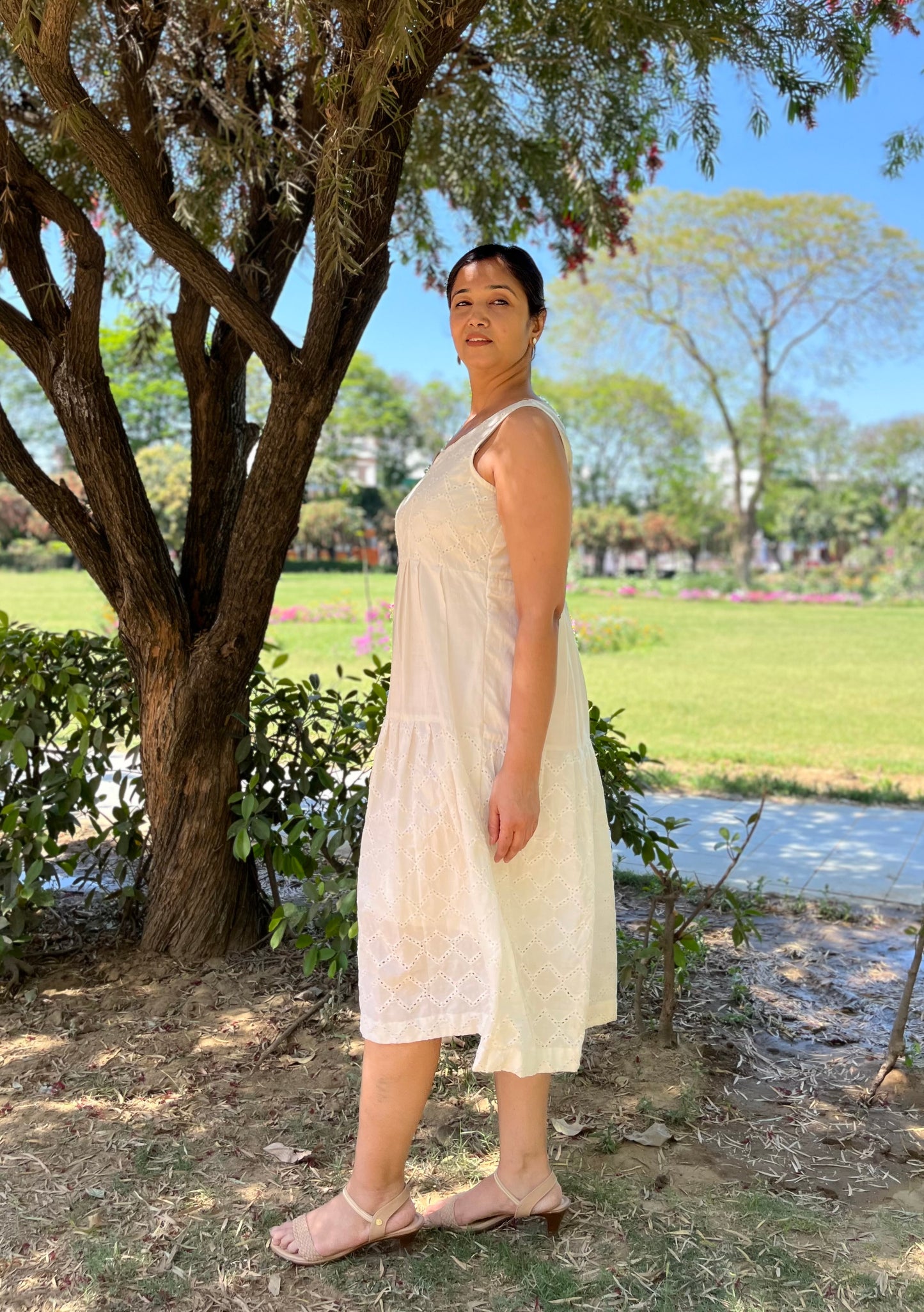 Cotton Long Flared Summer dress