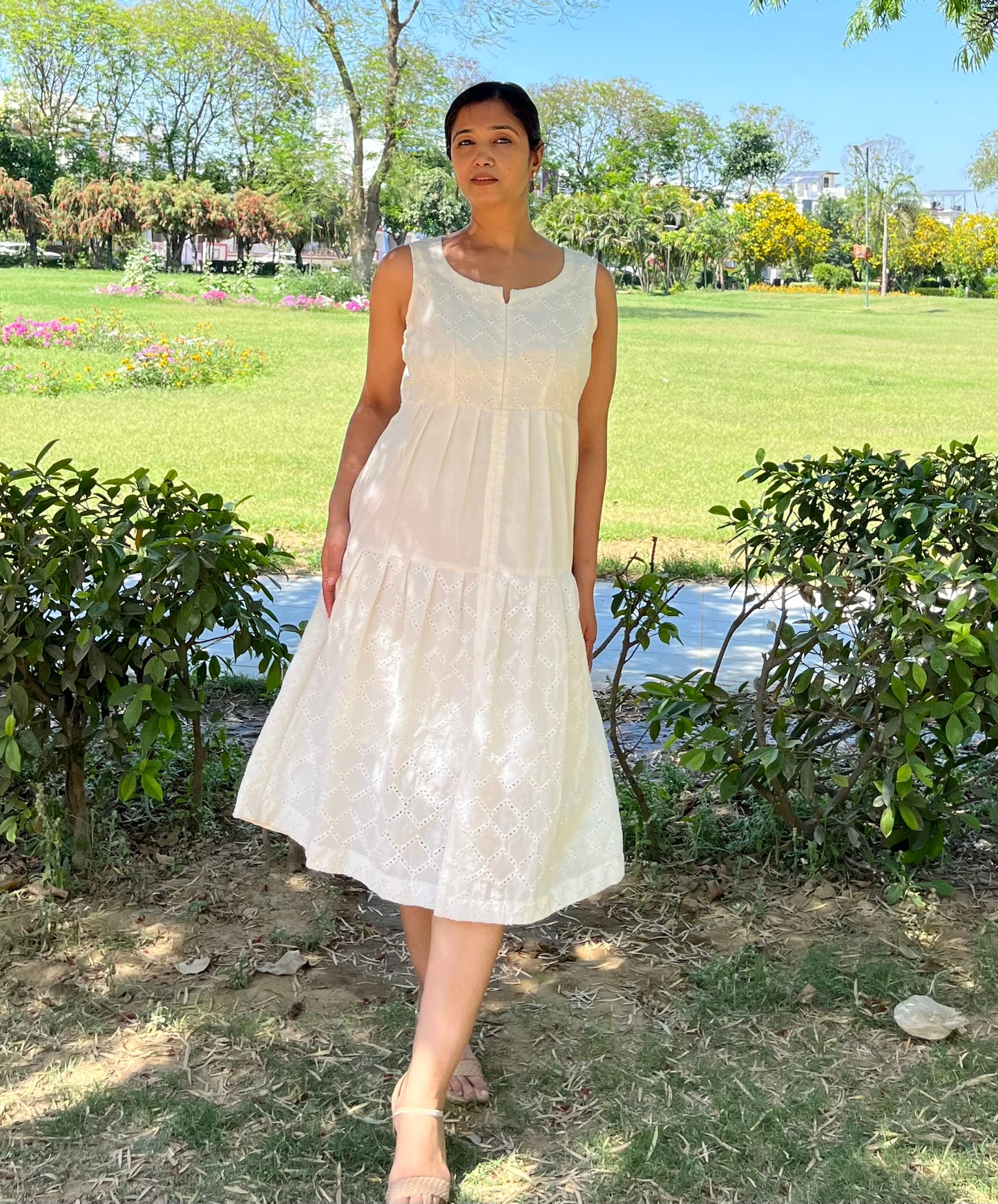 Cotton Long Flared Summer dress