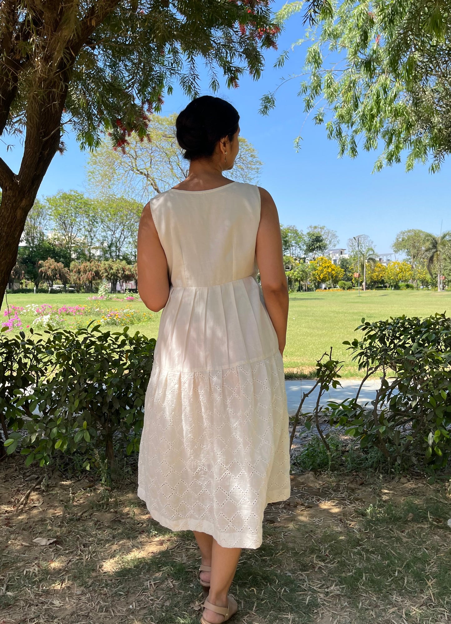 Cotton Long Flared Summer dress