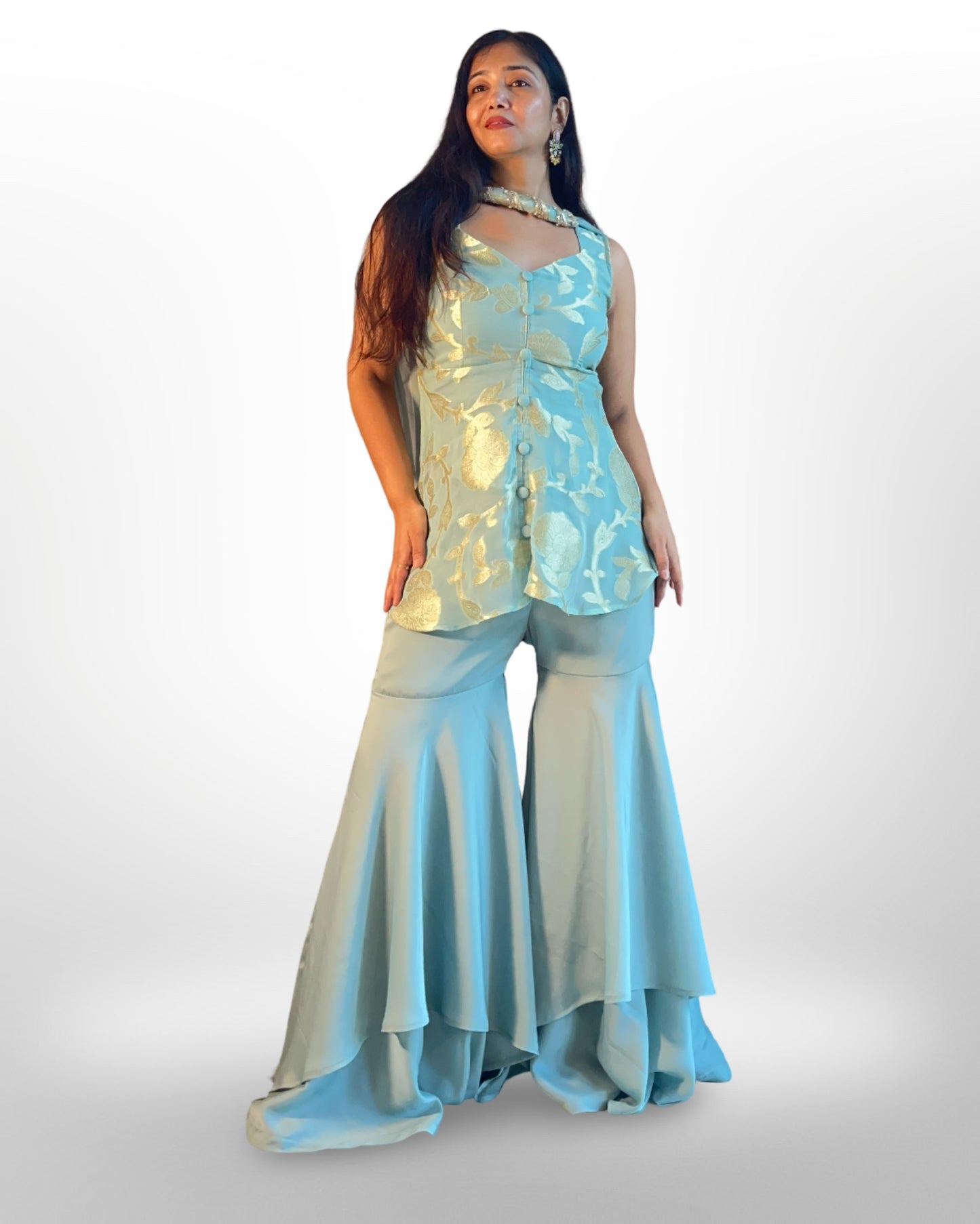 Garara pants with short tunic kurta