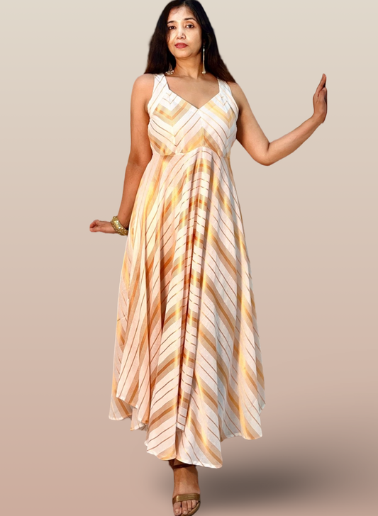 Cotton Long Elegant Indo-western style full flared tunic
