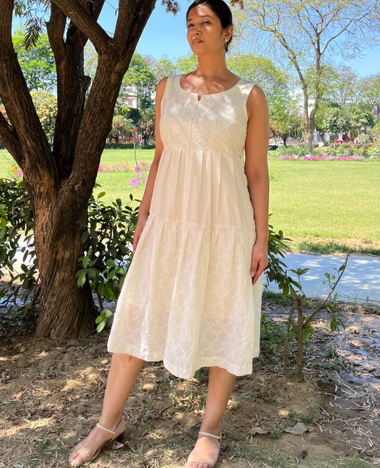 Cotton Long Flared Summer dress
