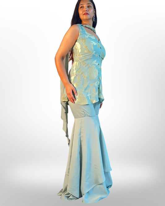 Garara pants with short tunic kurta